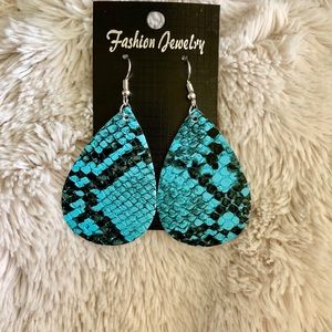 Animal Print Leather Earrings